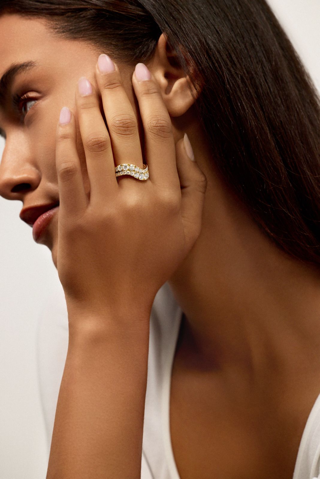 Clara Graduated Wave Ring