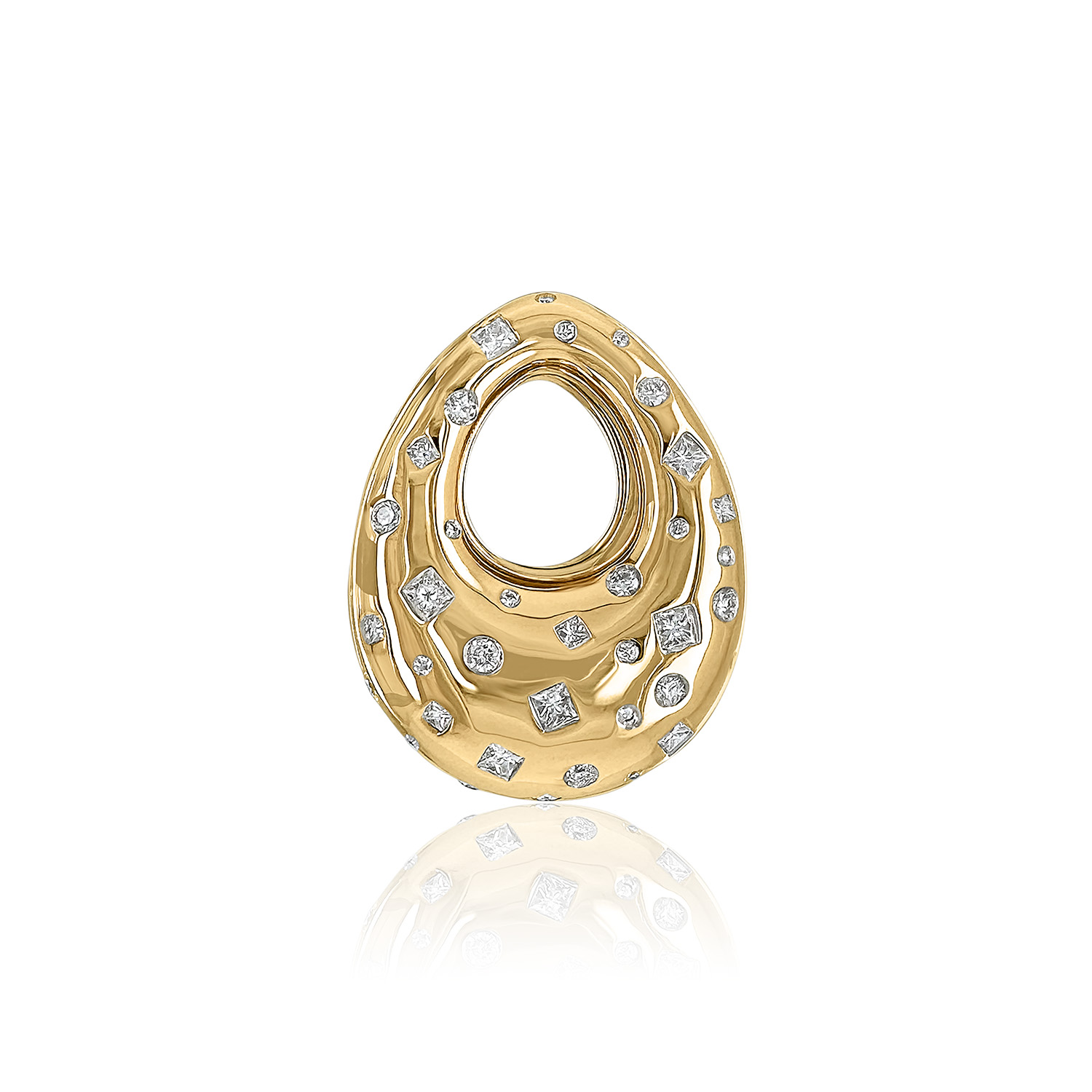Medium Confetti Teardrop Disc - Diamond