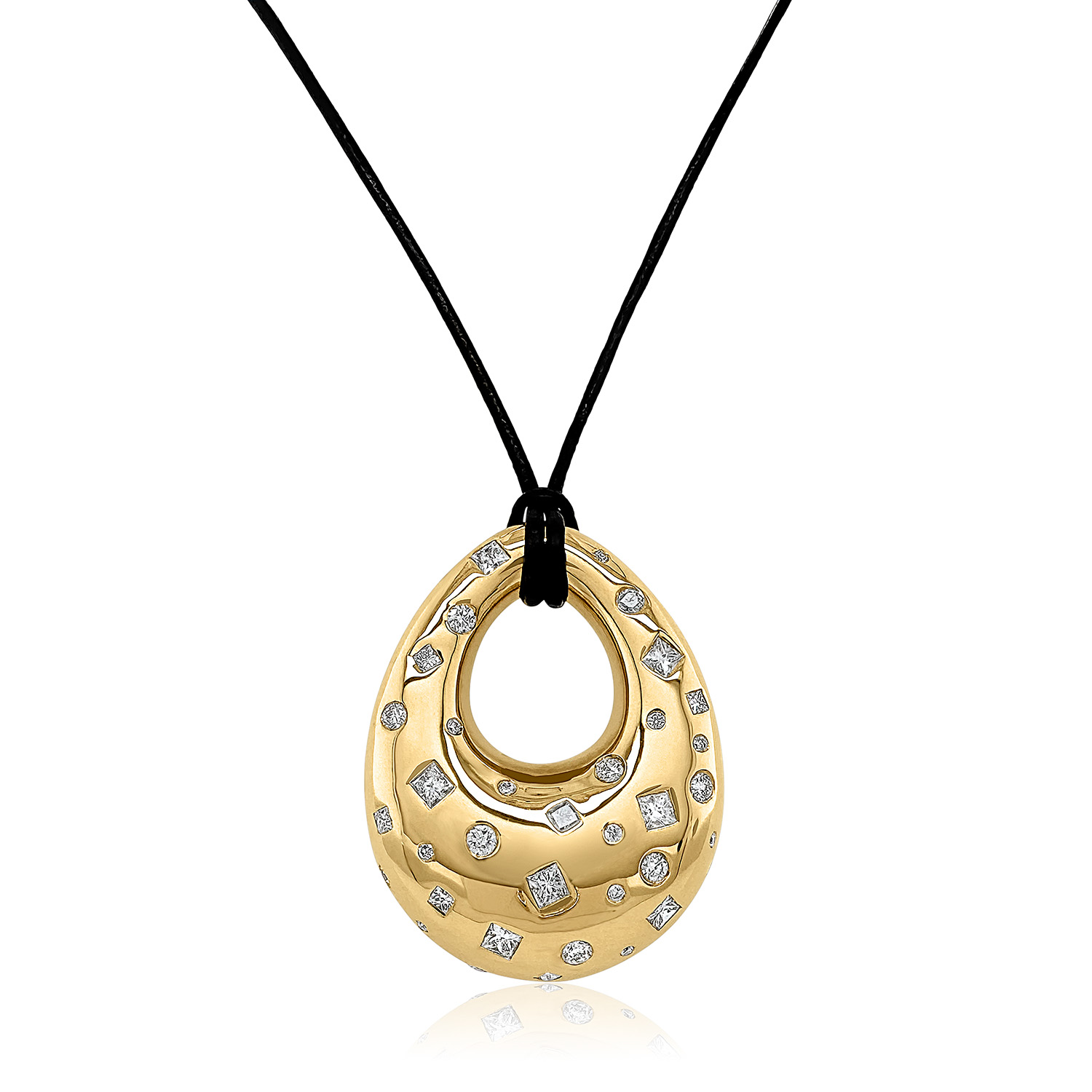 Medium Confetti Teardrop Disc - Diamond
