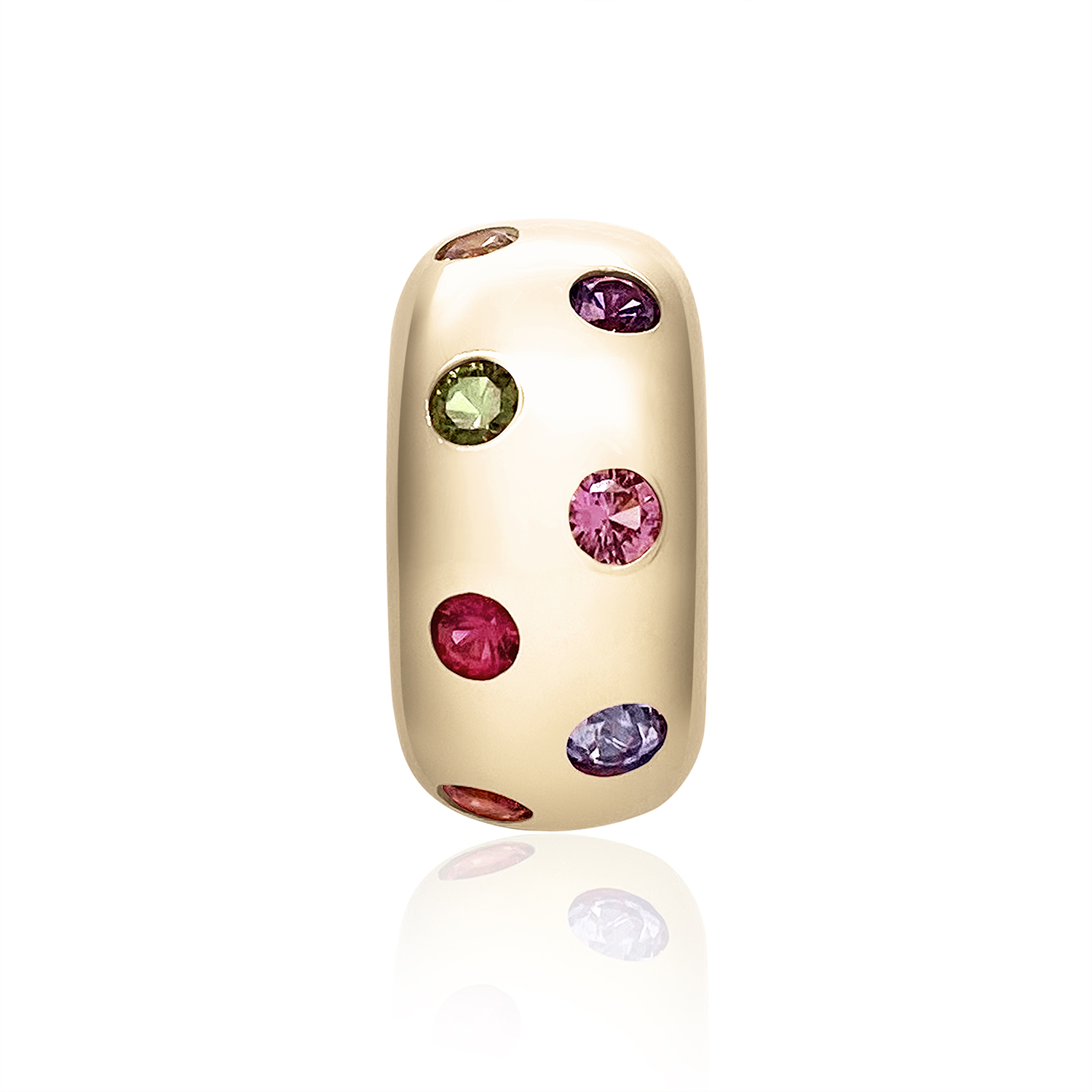 Polka Dot Large Story Bead - Multicolor Sapphire