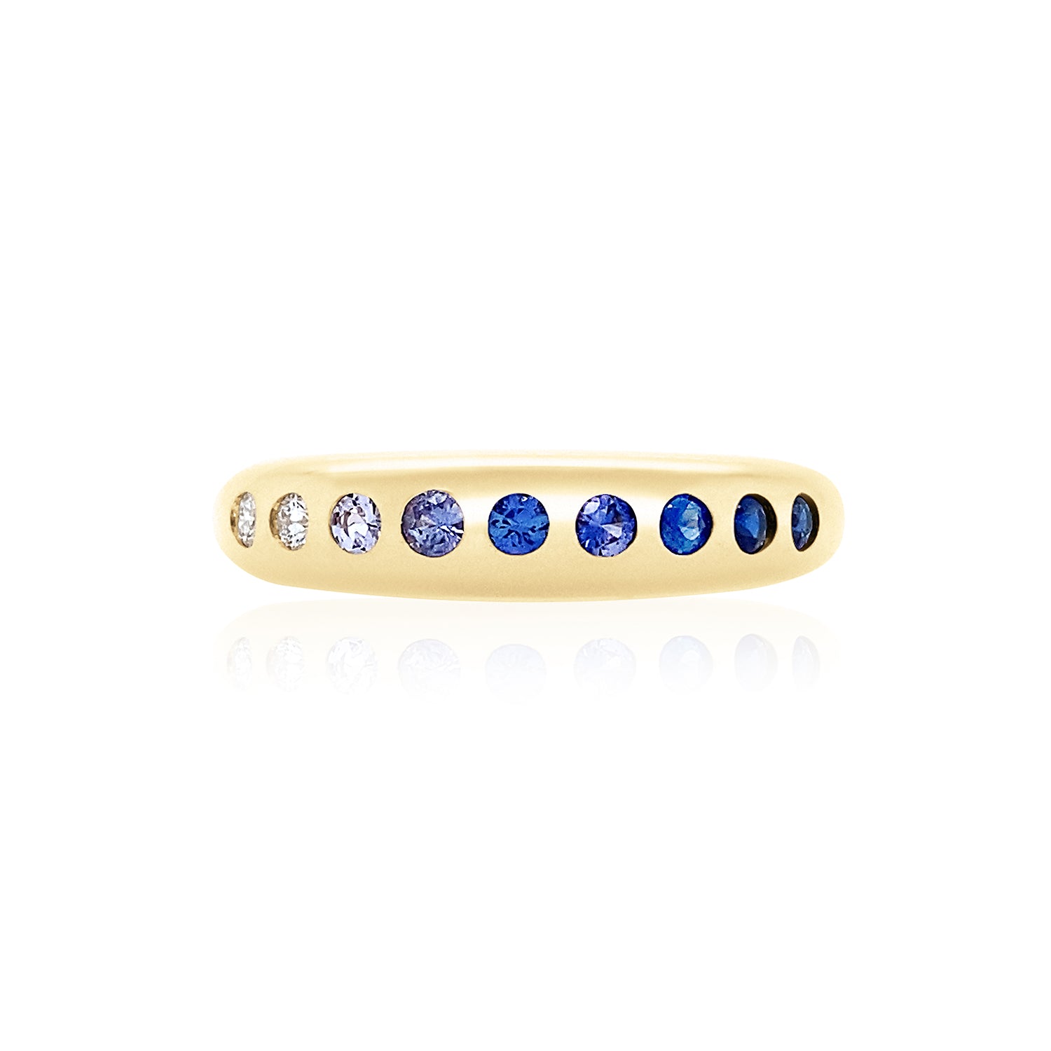 Blue Ombré Skinny Nomad Ring